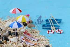 Mini parasol de plage, ensemble micro paysage, accessoires de pâtisserie DIY, déco mignonne.