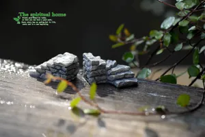 Ornement en résine de mini marches en pierre pour micro-paysage, jardin de fées et terrarium.
