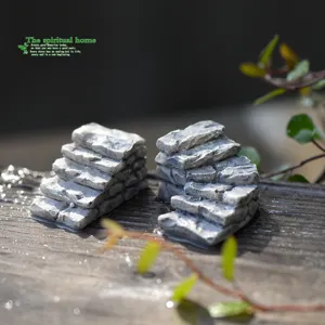 Ornement Miniature de Marches en Pierre en Résine pour Micro-Paysage de Mousse DIY Terrarium Jardin de Fées Figurine Artisanat