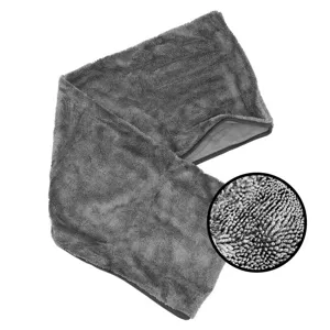 Thick microfiber pet bath towel for dogs and cats, highly absorbent chenille noodle design.
