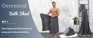 Oversized coral fleece bath sheet set, extra thick and super absorbent for daily use.