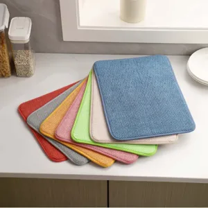 Mikrofaser Abtropfmatte Absorbierendes Küchen Tischset Schnelltrocknend Wärmeisolierend