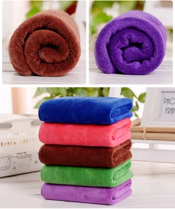 Microfiber cleaning towel soft absorbent car wash towel multi color set detail view