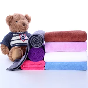 Colorful microfiber towel set, soft and absorbent daily face and bath towels for home use.