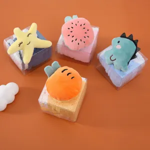 Household Kindergarten Hand Towel Cute Cartoon Doll Coral Velvet Water Absorbing Hanging Towel
