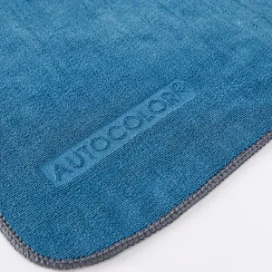 Thickened microfiber car cleaning towel with strong water absorption and custom embossed logo.