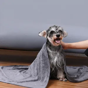 Absorberende huisdier handdoek zacht sneldrogend hond kat badhanddoek dikke versie