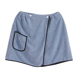 Wearable bath towel skirt, soft absorbent quick-dry shower towel wrap for home daily use.