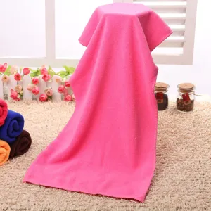 Pink microfiber quick-dry towel absorbent face wash towel soft bath towel for daily use