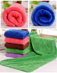 Microfiber cleaning towel soft absorbent car wash cloth multi color household cleaning detail