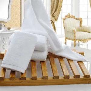 Pure white cotton bath towels hotel quality absorbent soft hotel bathroom washcloth bulk set