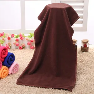 Brown microfiber towel, quick-dry absorbent face towel, soft and absorbent detail view