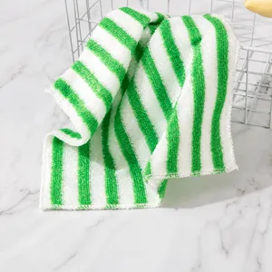Bamboo Fiber Dishcloth Kitchen Cleaning Cloth Absorbent Quick Drying Wipe For Pot Bowl Household Cleaning Tools