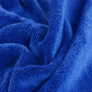 Verdicktes Mikrofasertuch saugfähig für Autoreinigung und Salon, weiche Textur blau.