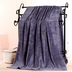 Large microfiber bath towel 80x180cm thick and highly absorbent for salon massage beds