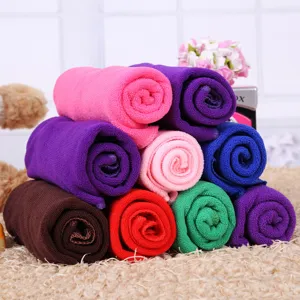 Colorful microfiber rolled towels set quick dry absorbent square towels for home cleaning.