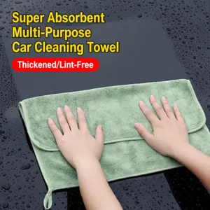 Thickened Composite Coral Fleece Car Cleaning Towel Strong Water Absorption Soft Lint Free Multi-Function Cleaning Cloth