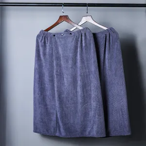 Unisex tragbarer Badetuch-Rock, weicher saugfähiger Mikrofasermantel für Spa Hotel.