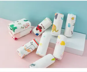 Paquete de toallitas de algodón suave para bebés, toallas faciales de gasa transpirable.
