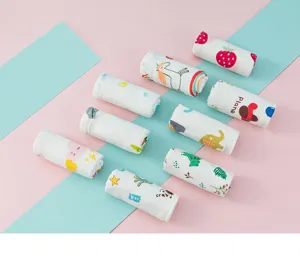 Toallitas de algodón de 6 capas para bebés con bonitos estampados de dibujos.