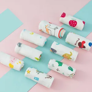 Toallitas faciales de gasa de algodón para bebé paños suaves estampados baberos lindos