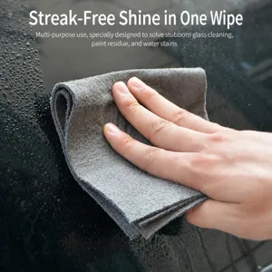 Multifunctional Microfiber Cleaning Cloth For Home And Car Cleaning Features High Water Absorption And Soft Texture For Streak Free Wiping