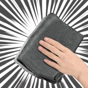 Dark grey multi-purpose cleaning cloth magic rag for glass wiping car washing absorbency