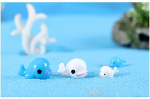 Miniatures figurines de dauphin en resine, parfaites pour micro-paysage et decoration DIY.