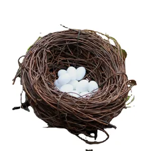 Mini Artificial Bird Nest Resin Figurine Moss Micro Landscape Garden Decor DIY Miniature Craft Ornaments Accessories
