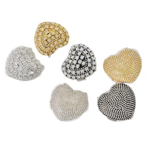 Heart shaped crystal evening bag sparkling rhinestone clutch purse for women wedding bridal party.