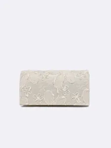 Elegante borsa pochette da sera in pizzo ricamato floreale per donna matrimonio.
