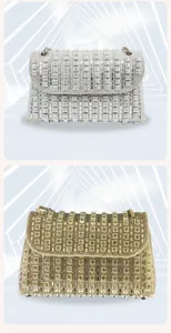 Rhinestone Evening Bag Luxury Crystal Clutch Purse Wedding Party Handbag with Chain Strap