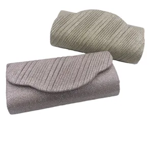 Elegant pleated evening clutch bag for women, stylish shoulder and crossbody bag for party.