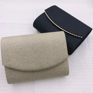 Pochette de soirée pailletée femme, sac à main élégant pour fête avec chaîne métal