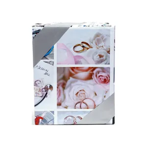 Papier cadeau imprimé recto-verso pour mariages, anniversaires et Saint-Valentin.
