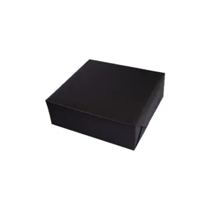 Zwarte vierkante geschenkdoos verpakking, elegante displaydoos voor feestelijke cadeaus.