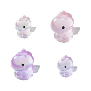 Colorful electroplated unicorn figurine mini desktop ornament DIY micro landscape accessory