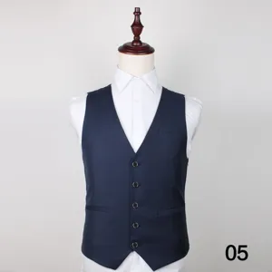 Men's Casual Business Suit Vest Single Breasted V-Neck Waistcoat Formal Business Dress Vest For Men Daily Wear