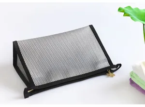 Trousse de maquillage transparente en maille voyage pochette de toilette imperméable