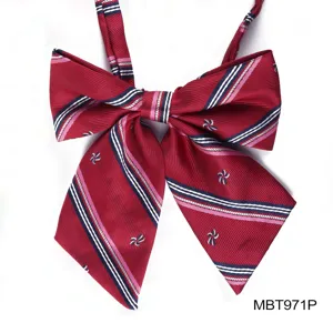 JK bow tie sailor uniform red striped collar ribbon sweet aesthetic cute fashion accessory