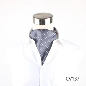 Classica cravatta in seta a pois da uomo, elegante foulard da collo per abbigliamento.