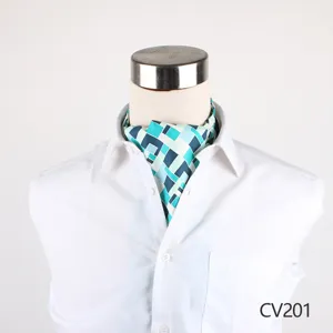 Foulard cravatta in seta per uomo e donna, motivo geometrico elegante per abbigliamento.