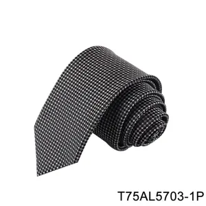 Men's formal business geometric pattern necktie jacquard woven tie for professional wear.