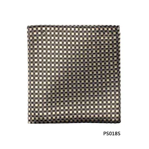 Zwart en goud geruit pochet voor heren pak zakdoek voor zakelijk huwelijk formele kleding.