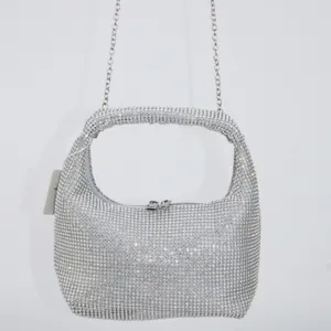 Glänzende Strass Abendtasche für Damen, edle Glitzer Umhängetasche für Party und Hochzeit.