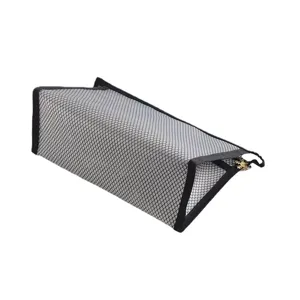 Trousse de Maquillage en Maille Transparente PVC Imperméable Grande Capacité Organisateur de Toilette de Voyage Pochette de Rangement