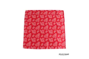Rotes Paisley Einstecktuch für Herren, edles Mikrofaser Tuch für Anzüge und feierliche Anlässe.