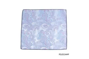 Herren blaue Paisley Einstecktuch Seidentuch weisse Mikrofaser Anzug Tuch Taschentuch.