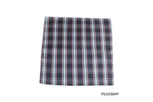 Herren Einstecktuch Taschentuch kariertes Muster Polyester Stoff Anzug Accessoire Detail