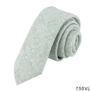 Men's casual speckled necktie detail, vintage textured tweed tie for business and daily wear.
